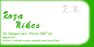 roza mikes business card